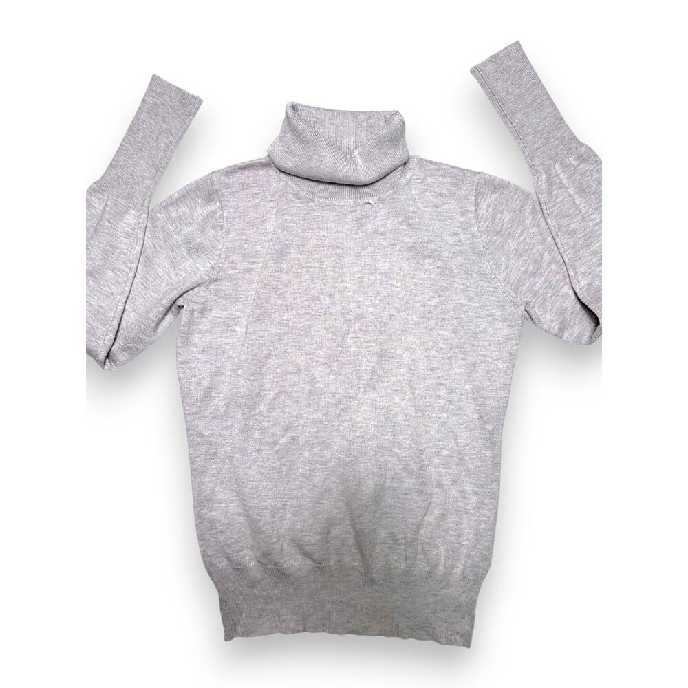 Vintage Cielo Lightweight Heather Gray Turtleneck Sweater Size Medium